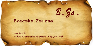 Brecska Zsuzsa névjegykártya