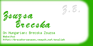 zsuzsa brecska business card